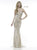 Colors Dress - 2192 Sequin Embellished Halter Gown In Gold