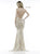 Colors Dress - 2192 Sequin Embellished Halter Gown In Gold