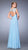 La Femme - 21925 Bedazzled Chiffon A-line Dress In Powder Blue