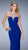 La Femme - 21929 Jeweled Illusion Halter Dress In Blue