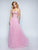 Nina Canacci - 2194 Strapless Lace Sweetheart Corset A-line Dress In Pink