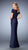 La Femme - 21962 Beaded Lace Off-Shoulder Gown In Dark Blue