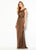 Cameron Blake - 219676 Embellished Bateau Sheath Dress In Brown