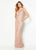 Cameron Blake - 219680 Bedazzled Scoop Neck Sheath Dress In Pink