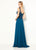 Cameron Blake - 219690 Embroidered V-neck Chiffon A-line Gown In Green