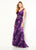 Cameron Blake - 219694A Embellished V-neck Sheath Dress In Purple