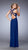 La Femme - 21976 V-neck Sheath Dress In Blue