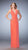 La Femme - 21976 V-neck Sheath Dress In Blue