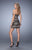 La Femme - 21987 Strapless Gilded Embellished Cocktail Dress  In Black and Brown