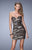 La Femme - 21987 Strapless Gilded Embellished Cocktail Dress  In Black and Brown
