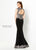 Montage by Mon Cheri - 219974 Corded Lace Sweetheart Trumpet Dress In Black and Gray