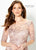 Montage by Mon Cheri - 219976 Embroidered Lace Illusion Bateau Dress In Pink