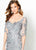 Montage by Mon Cheri - 219978 Embroidered Scoop Neck Long Gown In Gray