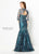Montage by Mon Cheri - 219979 Embroidered Lace Illusion Trumpet Dress In Blue