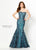 Montage by Mon Cheri - 219979 Embroidered Lace Illusion Trumpet Dress In Blue
