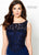 Montage by Mon Cheri - 219980 Embroidered Lace Bateau A-Line Dress In Blue