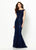 Montage by Mon Cheri - 219991 Long Embroidered Lace Mermaid Gown In Blue