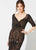Ivonne D for Mon Cheri - 219D77 Feathered and Beaded Trumpet Gown In Black and Neutral