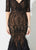 Ivonne D for Mon Cheri - 219D77 Feathered and Beaded Trumpet Gown In Black and Neutral