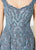 Ivonne D for Mon Cheri - 219D81 Embroidered V-neck Gown With Train In Blue and Multi-Color