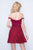 Nina Canacci - 219 Off Shoulder Floral Lace A-Line Dress