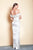 Saiid Kobeisy - Pre-Fall19-21 Beaded Off-Shoulder Sheath Dress In Silver