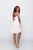 Milano Formals - E1573 Strapless Sweetheart Neckline Pleated Chiffon Cocktail Dress in White