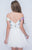 Nina Canacci - 220 Floral Printed Off-Shoulder A-line Dress In White