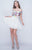 Nina Canacci - 220 Floral Printed Off-Shoulder A-line Dress In White