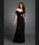 Daymor Couture - Ruched V-Neck Dress 220 in Black