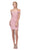 Eureka Fashion - 2200 Folded Off Shoulder Sheath Cocktail Dress In Pink