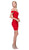 Eureka Fashion - 2200 Folded Off Shoulder Sheath Cocktail Dress In Red
