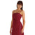 Alexia Designs - 2200 Sleeveless Beaded Trim Long Satin Dress In Red
