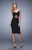 La Femme - 22045 Cutout Detail Jersey Cocktail Dress In Black