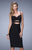 La Femme - 22045 Cutout Detail Jersey Cocktail Dress In Black