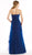 Rina di Montella - RD2205-1 Floral Applique Strapless Gown with Bolero In Blue