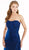 Rina di Montella - RD2205-1 Floral Applique Strapless Gown with Bolero In Blue