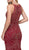 Dancing Queen - 2206 Beaded Halter Neck Trumpet Prom Dress In Red