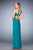 La Femme - 22070 Embellished Deep Sweetheart A-line Dress In Green
