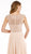 Rina Di Montella - RD2208 Embellished Sheer Bateau Chiffon A-line Gown in Neutral