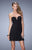 La Femme - 22081 Strapless Sparkling Sweetheart Short Dress In Black