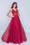 Nina Canacci - 2210 Floral Embroidered V-neck A-line Dress