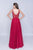 Nina Canacci - 2210 Floral Embroidered V-neck A-line Dress