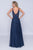 Nina Canacci - 2210 Floral Embroidered V-neck A-line Dress