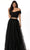 Harper And Lemon - 221112 Two Piece Off Shoulder  A Line Dress in Black