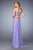 La Femme - 22115 Pleated Sweetheart A-line Dress In Purple