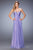 La Femme - 22115 Pleated Sweetheart A-line Dress In Purple