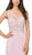 Dancing Queen - 2213 Embellished V-neck Trumpet Dress In Pink