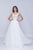 Nina Canacci - 2213 Rhinestone Accented Deep V-neck A-line Dress In Ivory