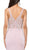 Dancing Queen - 2213 Embellished V-neck Trumpet Dress In Pink